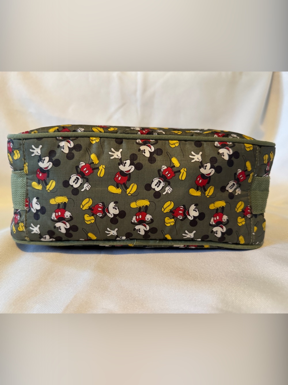 Mickey Mouse Print Shoulder Bag in Olive Green - Picture 6 of 6